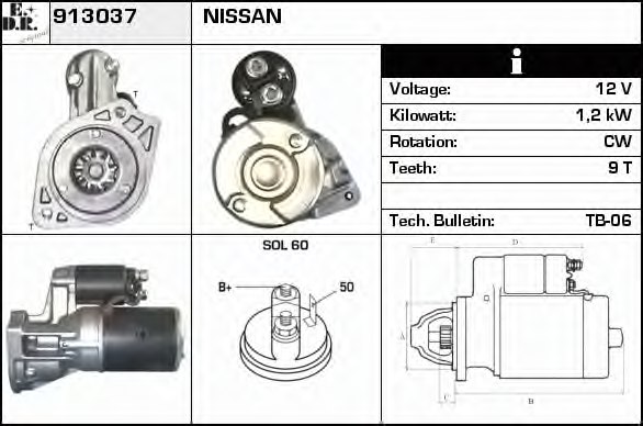 EDR 913037 Starter